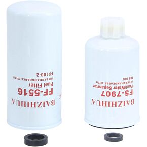 WS100 & FF100-2 Fuel Filter & Water Separator Filter Fits AirDog I, II, II-4G Fuel Systems Dodge Ram Cummins Replaces BF46176 & BF1275, P551315 & P550550, FF5324 & FS19594, 33420 & 33790