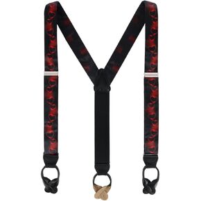 Trafalgar Men's Eros Romantic Heart Silk Button End Braces (Suspenders)