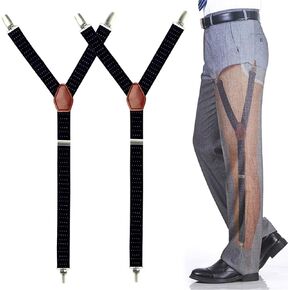 Shirt Stays for Men Military Adjustable Elastic Garter Straps Sock with Non-slip Locking Clamps