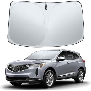 Windshield Sunshade for 2019-2024 Acura RDX Retractable Front Window Sun Shade Foldable UV Reflector Sun Visor Insulation Sun Protection
