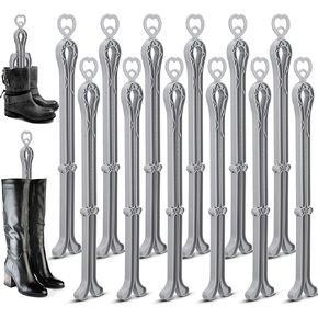 Nuenen 12 Pack Folding Boot Shaper Stands Tall Boots Shaper Boot Inserts Shape Holders for Women Boot Stand Up Inserts for Men Home Hanging, 13 x 4 Inch, Gray