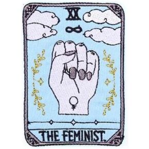 The Feminist XX Infinity Fist Feminism Women's Equal Rights 3.5" Iron On Embroidered Thermoadhesive Patch for Clothing