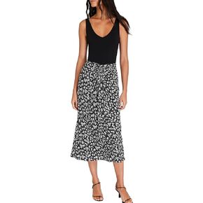 Club Monaco Women's Printed Twist Front Midi Skirt