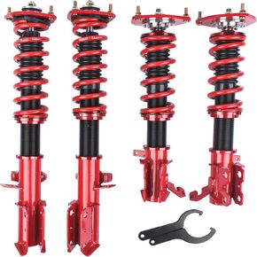 GELUOXI Height Adjustable Coilover Suspension Shock Absorber Lowering Kit Replacement for 1988-1999 Toyota Corolla E90 AE92 Coilovers Springs Struts