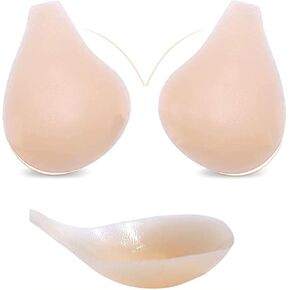 Adhesive Silicone Lift Bra Invisible Reusable Strapless Push Up Sticky Bra Silicone Breast Forms Beige