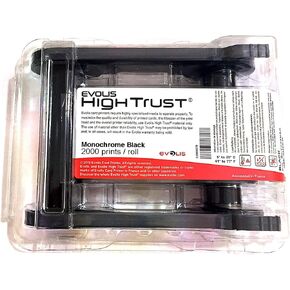 Evolis RCT023NAA Black Print Ribbon - Print Ribbons Zenius Primacy, Black, Thermal Transfer, Black, Grey