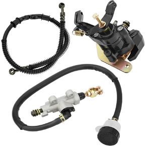 M MATI Rear Brake Caliper Master Cylinder Hose Assy for Yamaha 1995-2005 Wolverine 350 4x4 YFM350F 1UY-2580W-01-00 4KB-2583V-00-00 4KB-25874-00-00 2NL-25850-50-00