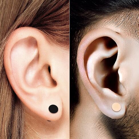 3 أزواج سيليكون أبيض وأسود مزدوج متوهج الجلد الداكن ثقب المجوهرات الأذن نقالة الصلبة المقابس اللحم القرط الفص in Kuwait