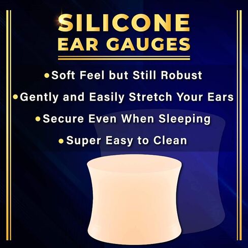 3 أزواج سيليكون أبيض وأسود مزدوج متوهج الجلد الداكن ثقب المجوهرات الأذن نقالة الصلبة المقابس اللحم القرط الفص in Kuwait