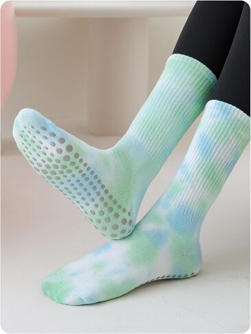 Women Pilates Socks Yoga Socks Non-Slip Grip Socks, Pure Barre, Hospital, Ballet, Dance,Pregnant, Barefoot Workout in Saudi Arabia