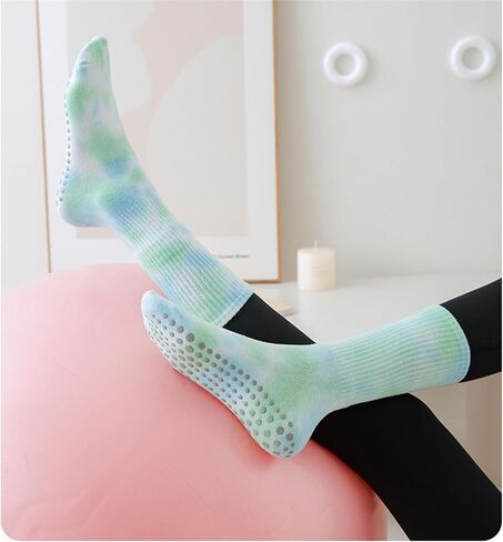 Women Pilates Socks Yoga Socks Non-Slip Grip Socks, Pure Barre, Hospital, Ballet, Dance,Pregnant, Barefoot Workout in Saudi Arabia