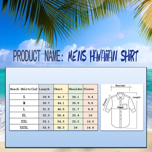 Hawaiian Shirts for Men Summer Casual Button Down Floral Shirts Men's Short Sleeve Aloha Beach Shirt in Saudi Arabia