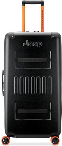 Jeep JH002B Hardside Expandable Luggage with Spinner Wheels (Black, Checked-Large 28 Inch) in Saudi Arabia