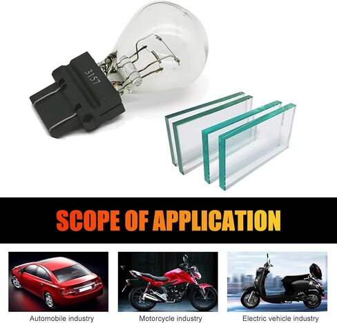 10 عبوات من مصابيح إضاءة ذيل السيارة 3157، استبدال مصابيح فرامل السيارة، تصميم مقاوم للماء فائق السطوع 12 فولت، ضوء عكسي عالمي للسيارات لشاحنة سيارات الدفع الرباعي (الضوء الأبيض) in Kuwait