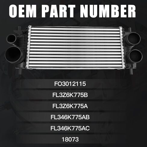 FO3012115 Air Cooled Turbo Intercooler Compatible with F-o-r-d F-150 Expedition 2015-2021 Lin-coln Navigator 2018-2021 18073 FL3Z6K775A FL3Z6K775B in Kuwait