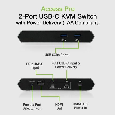 IOGEAR 2-Port USB VGA Cabled KVM Switch - 2048 x 1536 - Remote Button Switch - Plug n Play - PC, MAC, SUN - GCS22U in Saudi Arabia