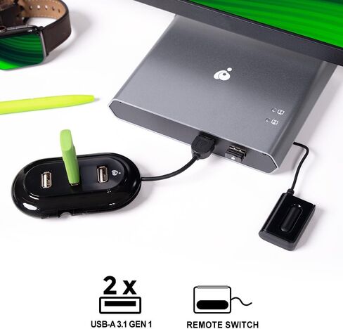IOGEAR 2-Port USB VGA Cabled KVM Switch - 2048 x 1536 - Remote Button Switch - Plug n Play - PC, MAC, SUN - GCS22U in Saudi Arabia