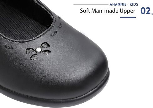 أحذية ماري جين للزي المدرسي للفتيات فستان أسود مسطح (طفل صغير/طفل صغير) in Kuwait