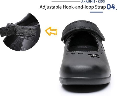 أحذية ماري جين للزي المدرسي للفتيات فستان أسود مسطح (طفل صغير/طفل صغير) in Kuwait