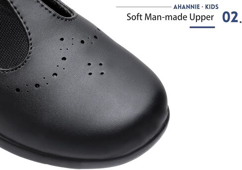 أحذية ماري جين للزي المدرسي للفتيات فستان أسود مسطح (طفل صغير/طفل صغير) in Kuwait