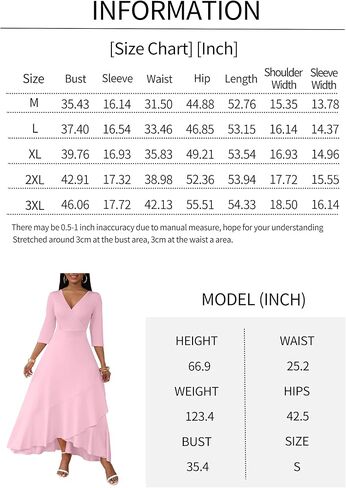 FANDEE Women's Formal Cocktail Dresses Wrap V Neck Church Party Dress for Wedding Guest in Saudi Arabia