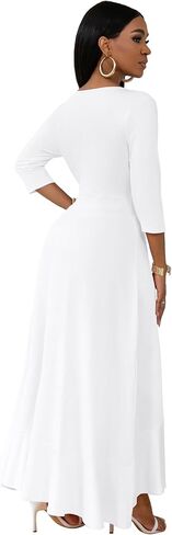 FANDEE Women's Formal Cocktail Dresses Wrap V Neck Church Party Dress for Wedding Guest in Saudi Arabia