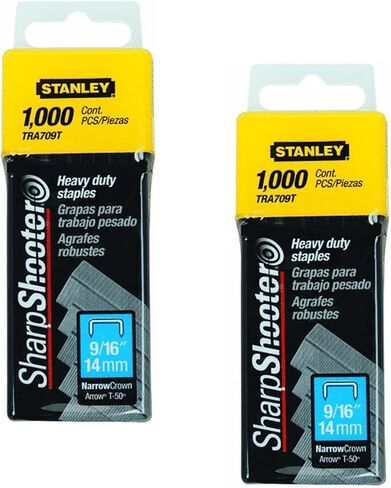 Stanley TRA709T Sharpshooter 9/16" 14mm Heavy Duty Staples, 1000 Count (2 Pack) in Saudi Arabia