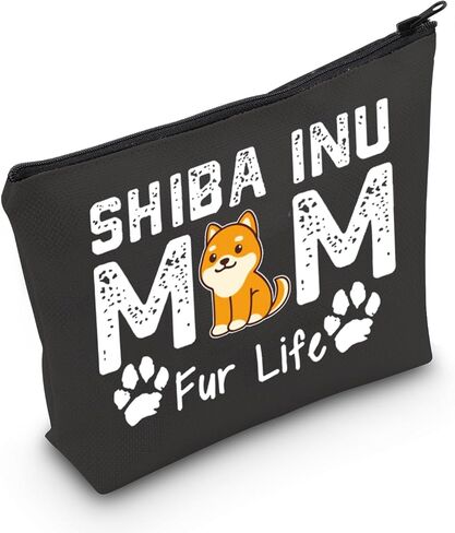 LEVLO SHIBA INU Mom Gifts SHIBA INU MOM Fur Life Makeup Bags SHIBA INU Lovers Gifts in Kuwait