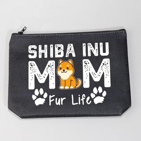 LEVLO SHIBA INU Mom Gifts SHIBA INU MOM Fur Life Makeup Bags SHIBA INU Lovers Gifts in Kuwait