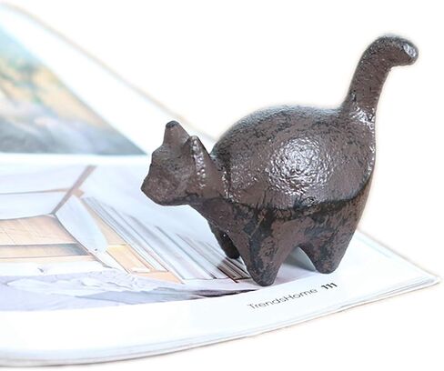 Cast Iron Paperweight Garden Home Office Desk Decor Collection Animal Figurine (Cat) in Saudi Arabia