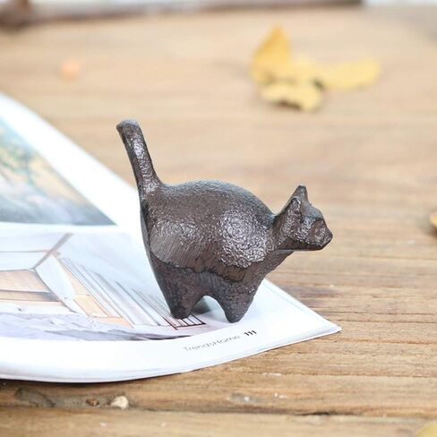 Cast Iron Paperweight Garden Home Office Desk Decor Collection Animal Figurine (Cat) in Saudi Arabia