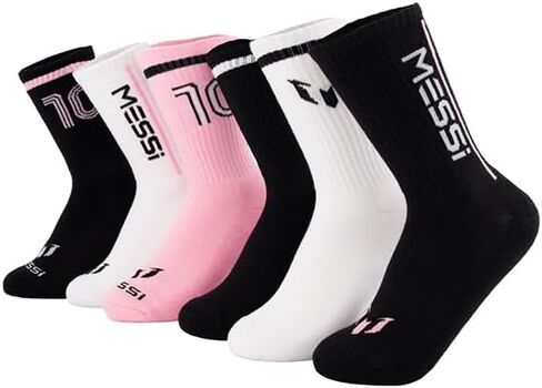 Boys Crew Socks, 6-Pack Athletic Socks, Soft & Stretchy for a Comfortable Fit, White in Saudi Arabia