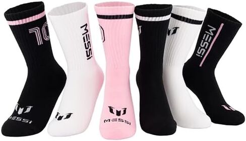 Boys Crew Socks, 6-Pack Athletic Socks, Soft & Stretchy for a Comfortable Fit, White in Saudi Arabia