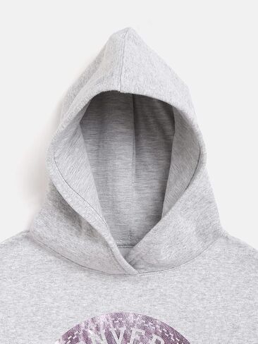 Converse Girls' Cropped Foil Hoodie (Big Kids) in Saudi Arabia