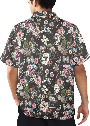 HUGLAZY Hawaiians Shirt for Men Short Sleeves Button Down Beach Shirt Summer Men Party Outfit in Saudi Arabia