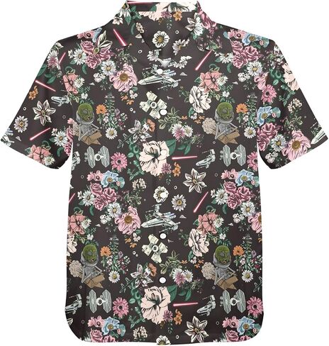 HUGLAZY Hawaiians Shirt for Men Short Sleeves Button Down Beach Shirt Summer Men Party Outfit in Saudi Arabia