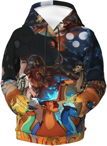 Youth Wings-of-Fire Dragon Hoodies 3d Printed Pullover Hooded Sweatshirt With Pocket For Boys Girls in Saudi Arabia