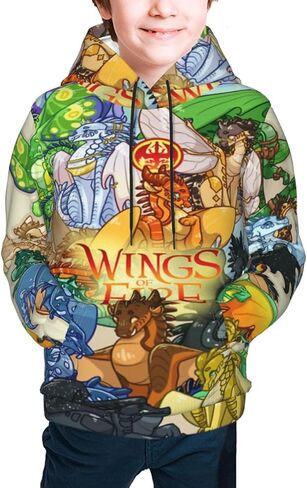 Youth Wings-of-Fire Dragon Hoodies 3d Printed Pullover Hooded Sweatshirt With Pocket For Boys Girls in Saudi Arabia