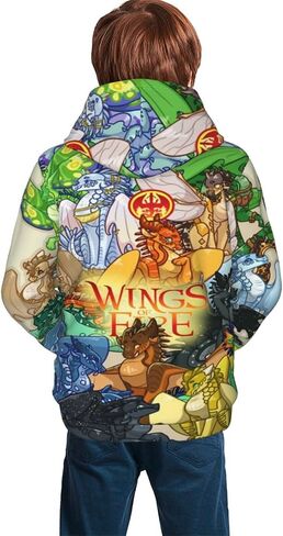 Youth Wings-of-Fire Dragon Hoodies 3d Printed Pullover Hooded Sweatshirt With Pocket For Boys Girls in Saudi Arabia