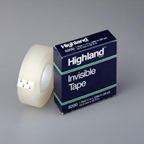 3M 6200 Highland Invisible Tape, 1296" Length x 3/4" Width, Transparent (Pack of 14) in Saudi Arabia