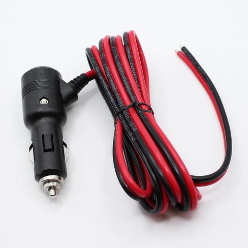 12V Fused Cigarette Lighter Male Plug with On Off Switch and 13AWG Leads 6.5FT,Replacement Car Cigarette Lighter Power Plug with 15A Fuse and LED Indicator(2M) in Saudi Arabia