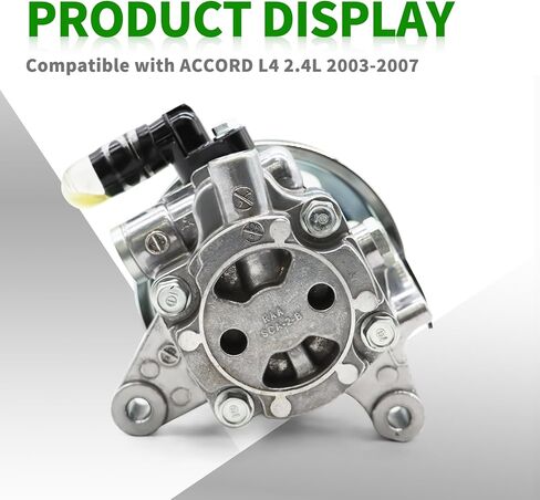 Power Steering Pump with Pulley Compatible with Accord 2003-2007 2.4L 56110RAAA01 in Kuwait