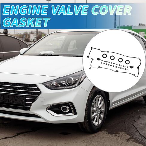 Valve Cover Gasket No.2244126801 with Spark Plug Seal Cylinder Head Valve Seal Gasket for KIA Rio Rio5 2006-2011 1.6L for Hyundai Accent 2006-2011 Black Rocker Cover Gasket in Saudi Arabia