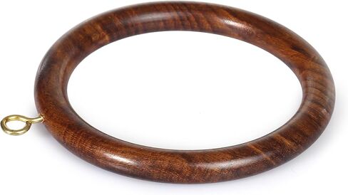 Handmade Wooden Curtain Rings Inner Día 2.5'' & Outer Día 3.5'' Set of 12 (Brown) | Fits Drapery Rods: 2 to 2.2 Inches Thick | Rosewood Brown Curtain Rings. in Saudi Arabia