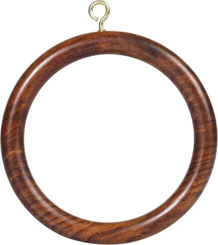 Handmade Wooden Curtain Rings Inner Día 2.5'' & Outer Día 3.5'' Set of 12 (Brown) | Fits Drapery Rods: 2 to 2.2 Inches Thick | Rosewood Brown Curtain Rings. in Saudi Arabia