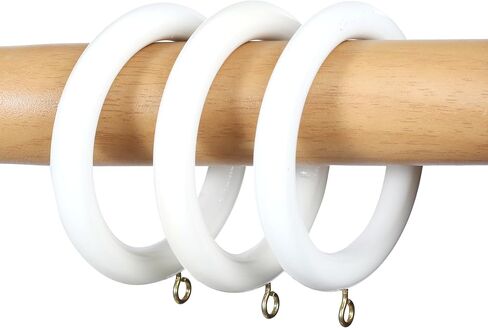 Handmade Wooden Curtain Rings Inner Día 2.5'' & Outer Día 3.5'' Set of 12 (Brown) | Fits Drapery Rods: 2 to 2.2 Inches Thick | Rosewood Brown Curtain Rings. in Saudi Arabia