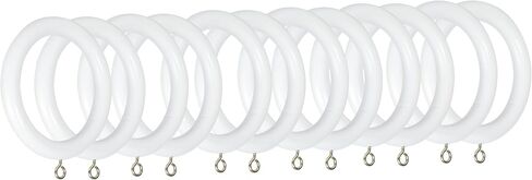 Handmade Wooden Curtain Rings Inner Día 2.5'' & Outer Día 3.5'' Set of 12 (Brown) | Fits Drapery Rods: 2 to 2.2 Inches Thick | Rosewood Brown Curtain Rings. in Saudi Arabia