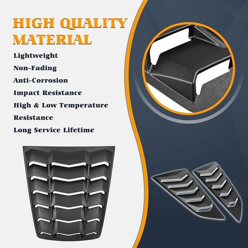 غطاء خلفي + حجم النافذة للزجاج الأمامي للشمس متوافق مع كورفيت C7 ستينغراي جراند سبورت Z51 Z06 ZR1 2014-2019 باللون الأسود اللامع من طراز GT Lambo in Kuwait