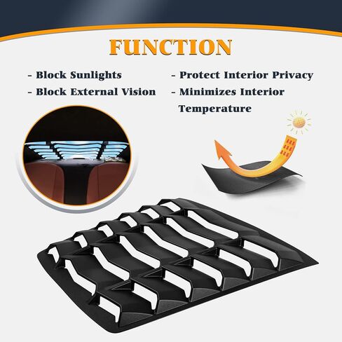 غطاء خلفي + حجم النافذة للزجاج الأمامي للشمس متوافق مع كورفيت C7 ستينغراي جراند سبورت Z51 Z06 ZR1 2014-2019 باللون الأسود اللامع من طراز GT Lambo in Kuwait