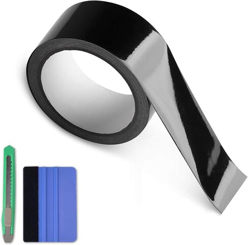 Arespark Gloss Black Vinyl Wrap, Cars Vinyl Film Tapes Kit for Blackout Chrome Delete Window Trim Door with Free Tools (1in x 30feet) in Saudi Arabia